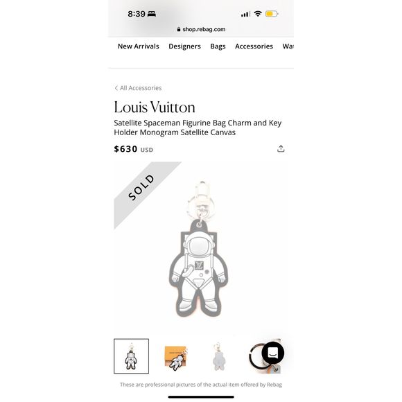 Louis Vuitton Satellite Spaceman Figurine Bag Charm and Key Holder Monogram Sate - Picture 9 of 9
